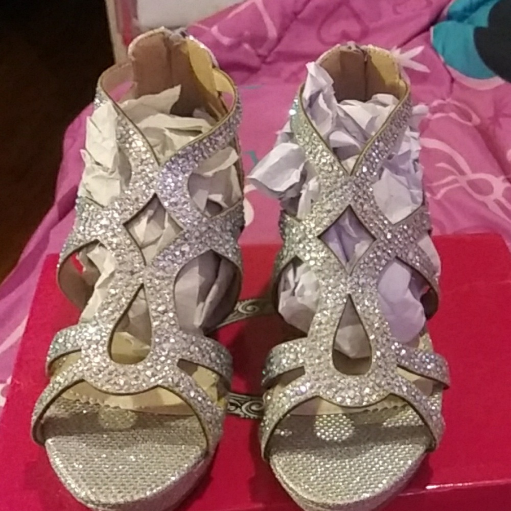 Silver Rhinestone Lulu Sandals